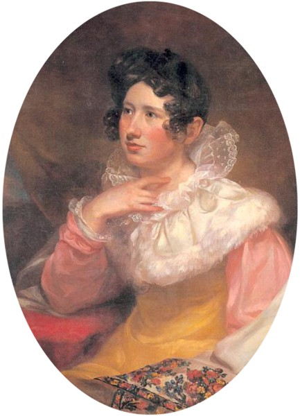 LUCRECIA PICKERING WALKER. Esposa del artista, que dijo de ella: ¡Su belleza y la simplicidad de sus maneras, atrajeron desde el principio mi atención!— (Obra de Morse). (Cortesía de Herbert L. Pratt)