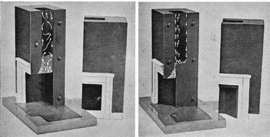 Modelo de un hogar de Rumford.