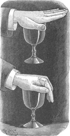 Levantar un vaso con la palma de la mano